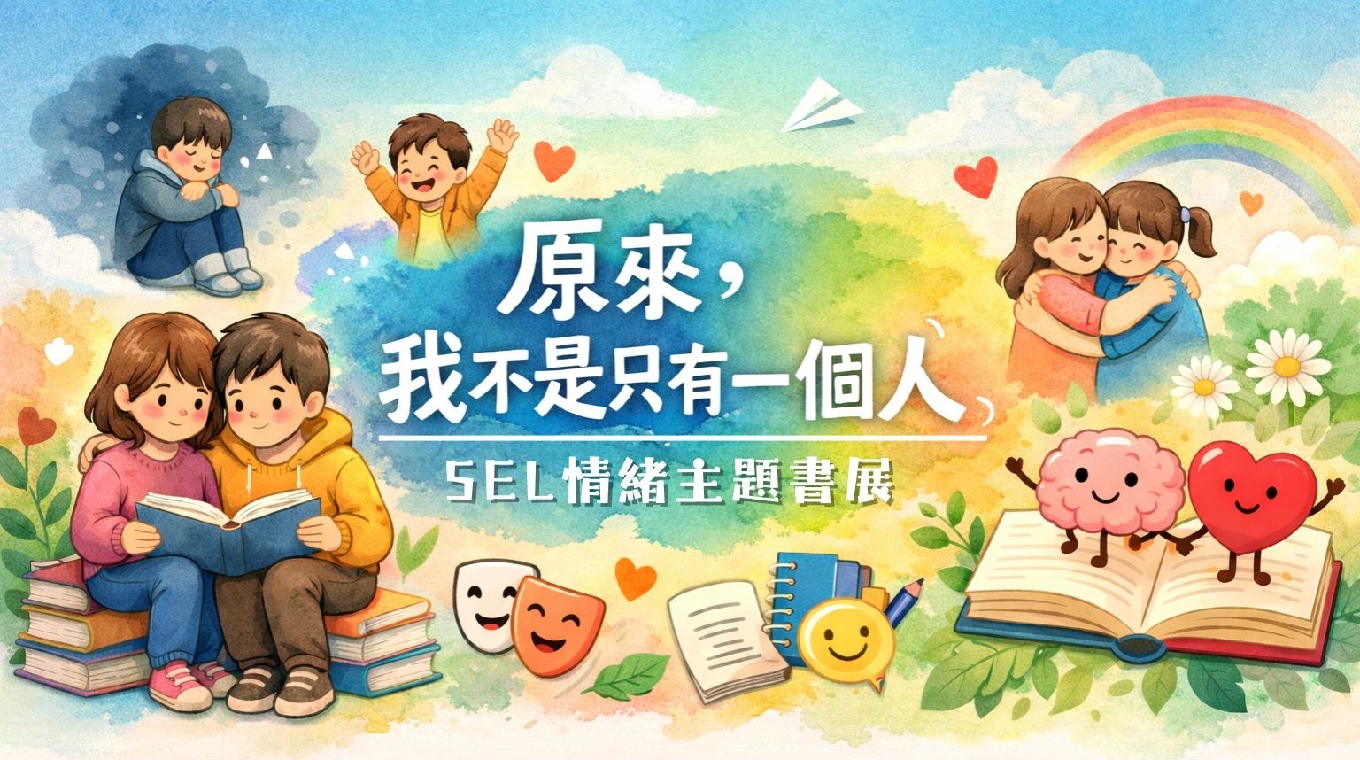 《原來，我不是只有一個人》SEL情緒主題書展